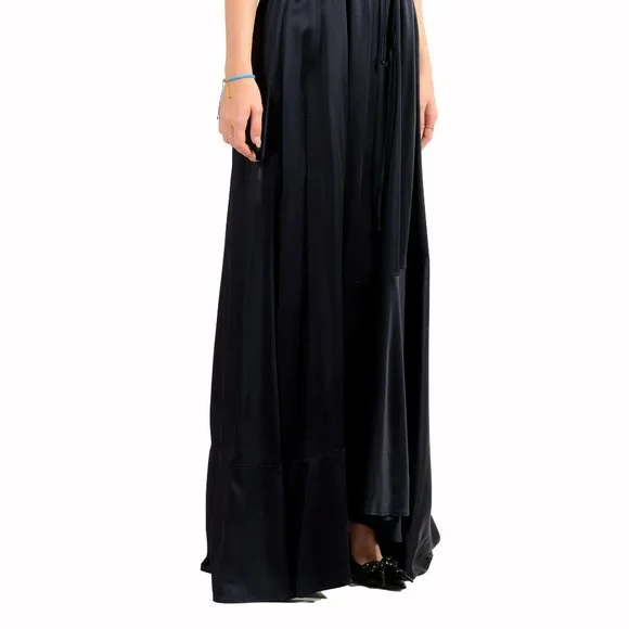 Hugo Boss Women's Dalatena Navy Blue Evening Maxi Dress US 2 IT 38